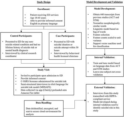 Integration and Validation of a Natural Language Processing Machine Learning Suicide Risk Prediction Model Based on Open-Ended Interview Language in the Emergency Department